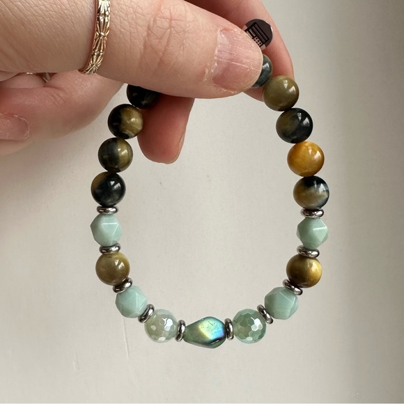 Blue & Tigers Eye Tjazelle One of a Kind - Picture 1 of 1